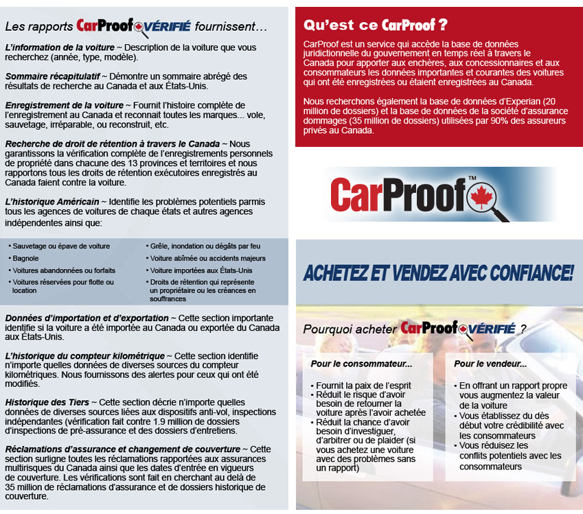 Rapport historique CarProof de Boucherville Nissan